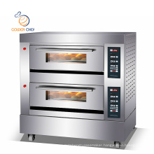 gas digital control panel 2 decks 6trays steam function timer big oven for baking gas bakery oven commercial oven for bakery
